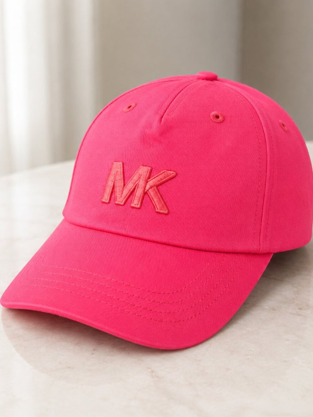 Michael Kors Pink MK Logo Baseball Cap Adjustable NWT
